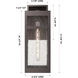Ridgeway 1 Light 17.88 inch Bronze Outdoor Sconce in Striped Clear Glass