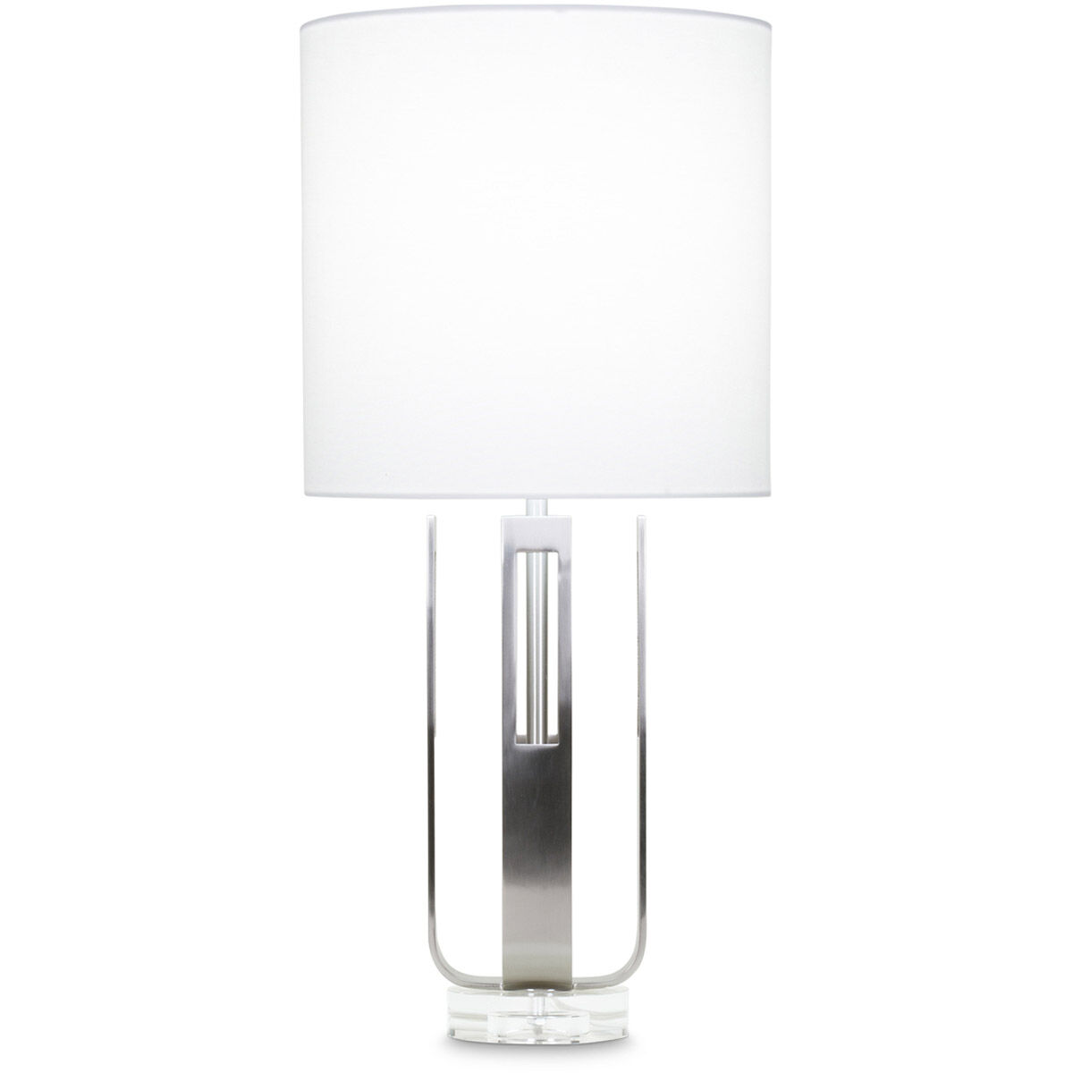 Atticus 29 inch 150.00 watt Brushed Nickel Table Lamp Portable Light in Silver