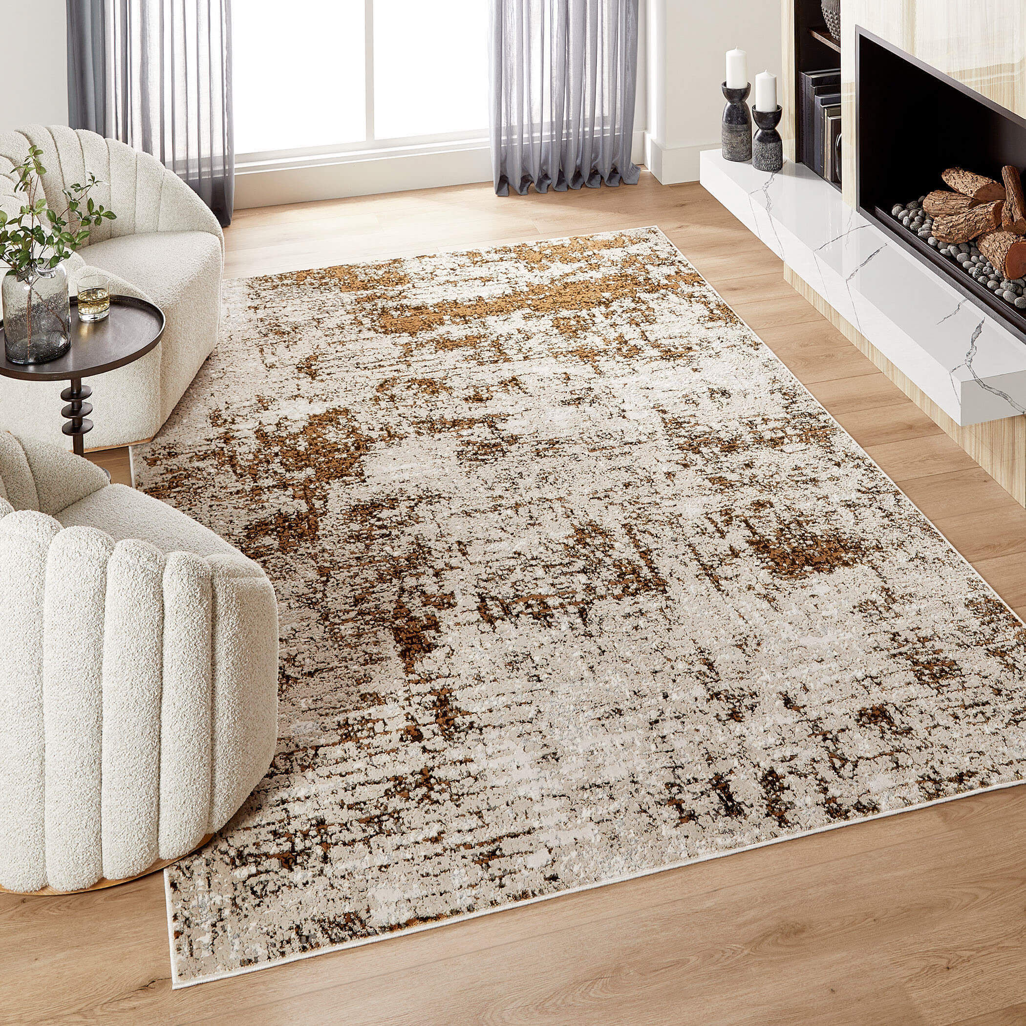 Artema 36 X 24 inch Gold Rug in 2 x 3