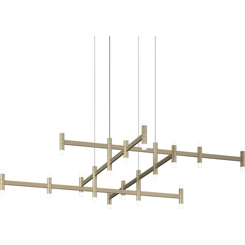 Systema Staccato LED 70 inch Painted Brass Pendant Ceiling Light