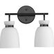 Lexie 2 Light 14 inch Matte Black Bathroom Vanity Light Wall Light