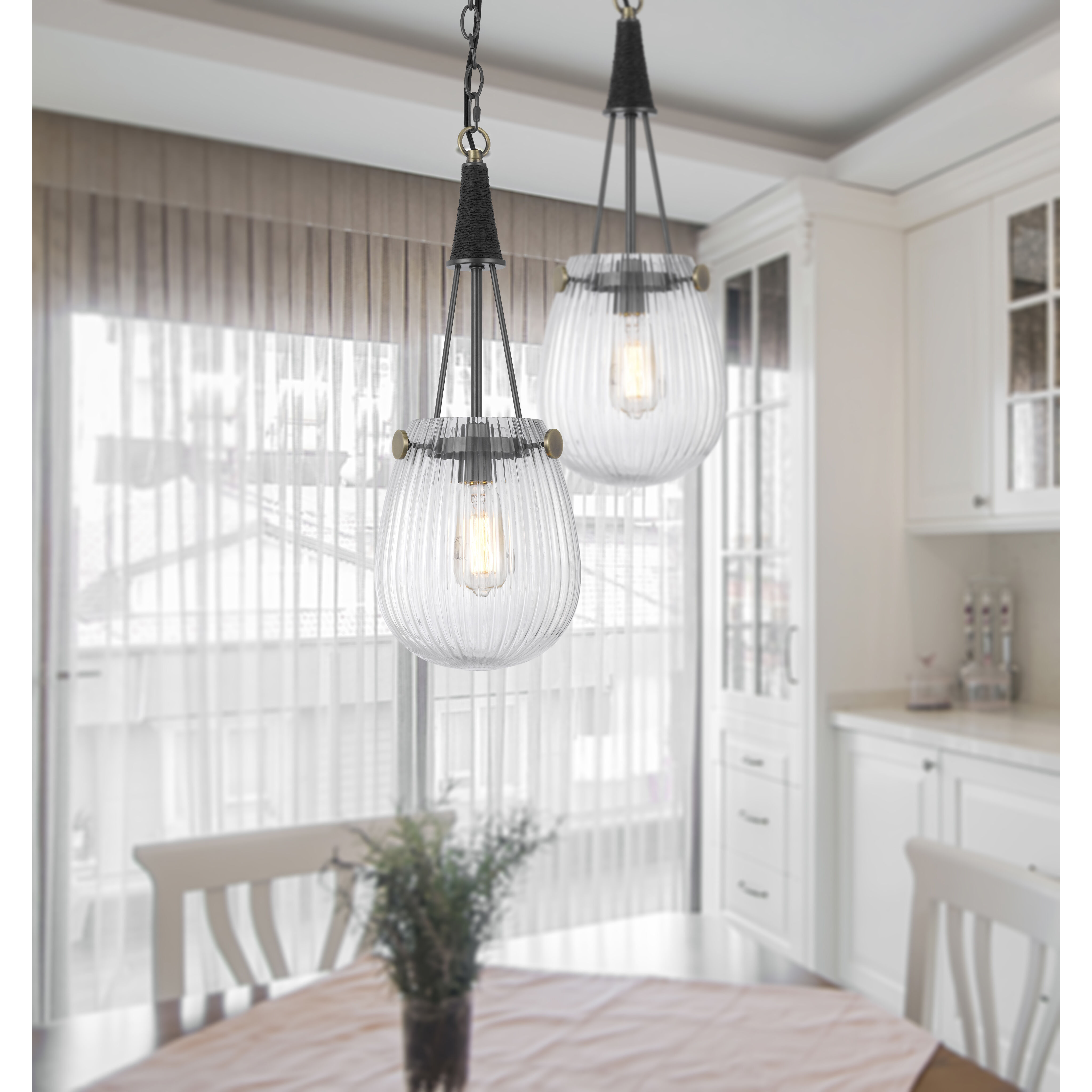 Cordoba 1 Light 8.25 inch Iron Grey and Antique Brass Pendant Ceiling Light