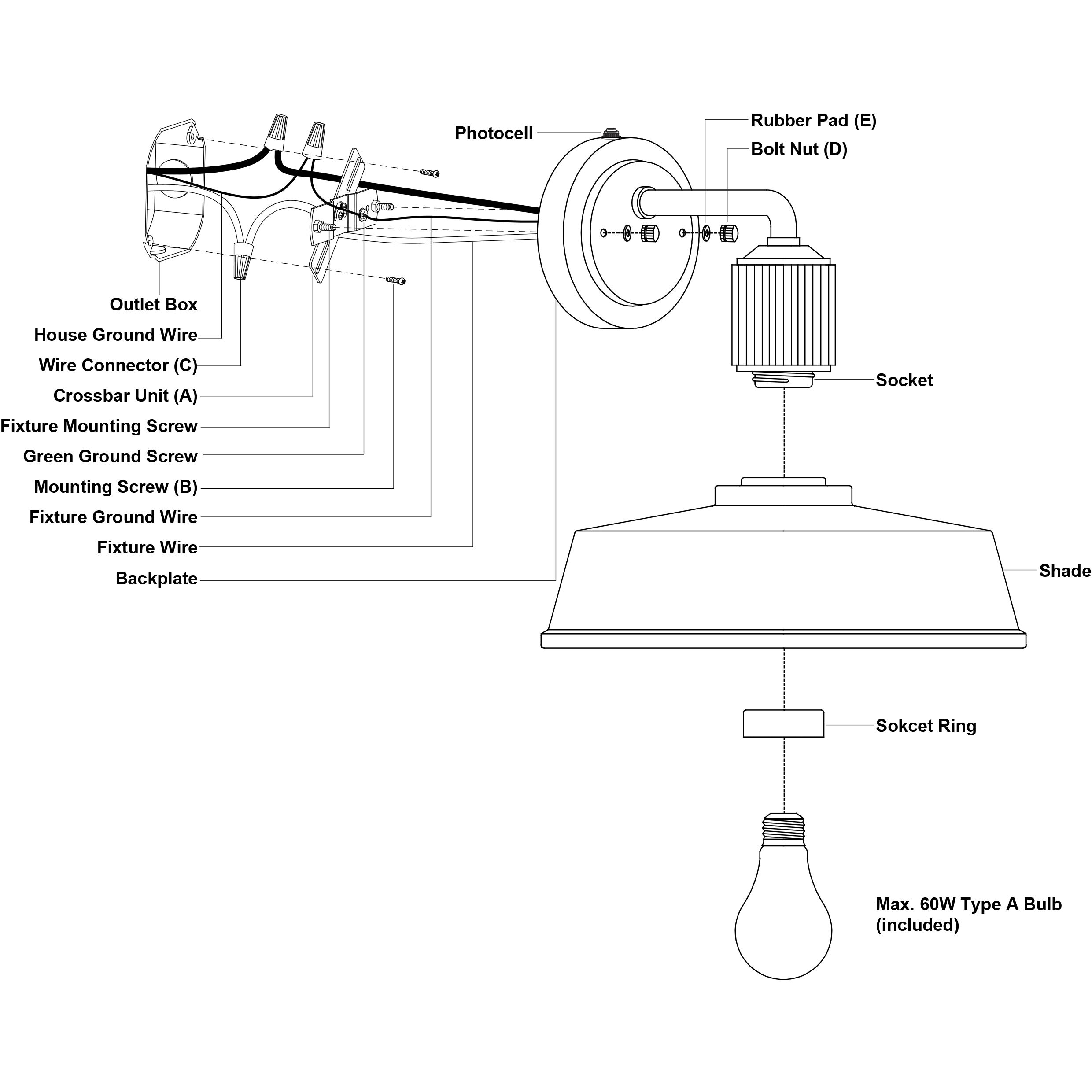 Hammond LED 9.75 inch Matte Black and White Outdoor Wall