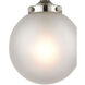 Altoona 1 Light 6 inch Polished Nickel with White Mini Pendant Ceiling Light