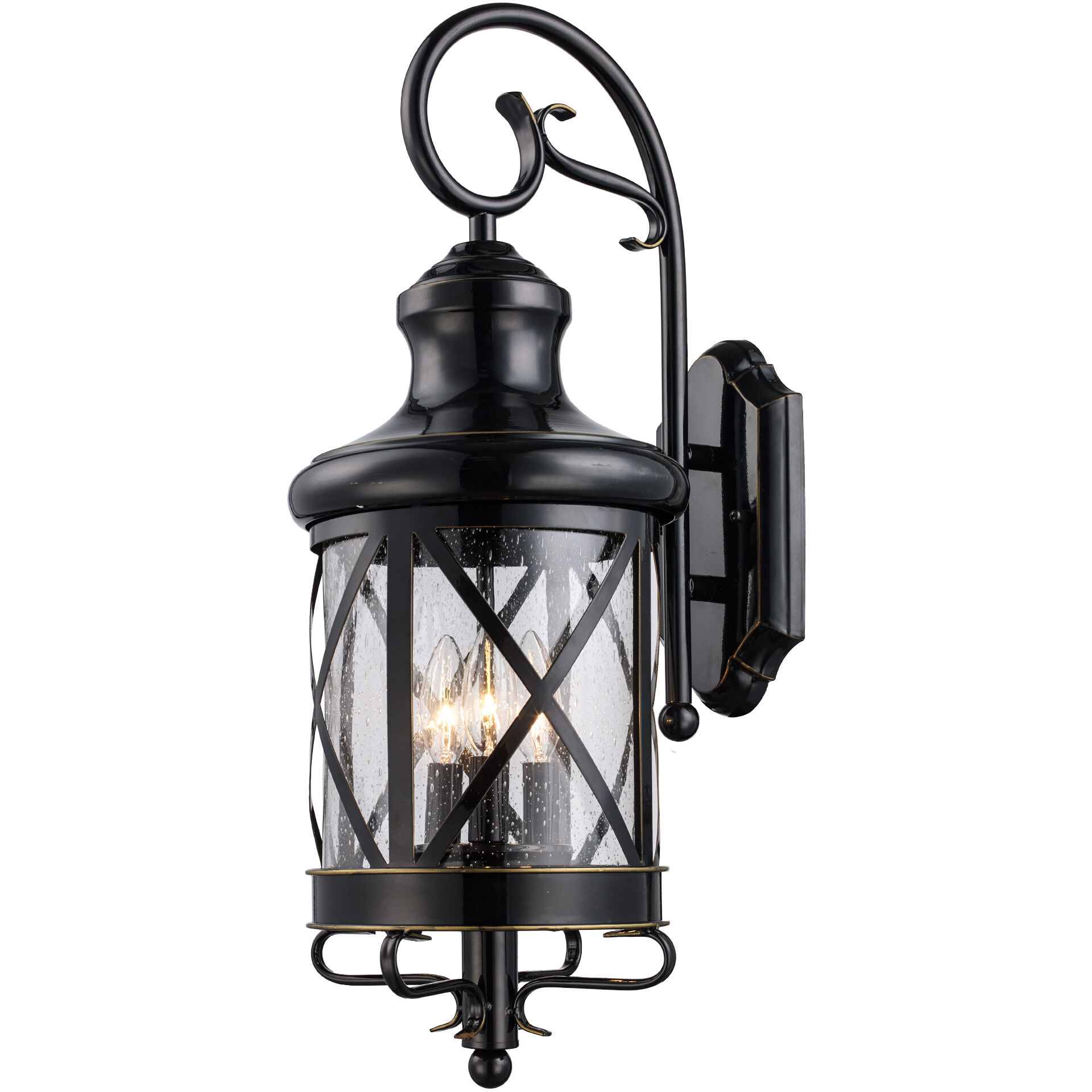 Chandler 3 Light 23 inch Rubbed Oil Bronze Outdoor Wall Lantern