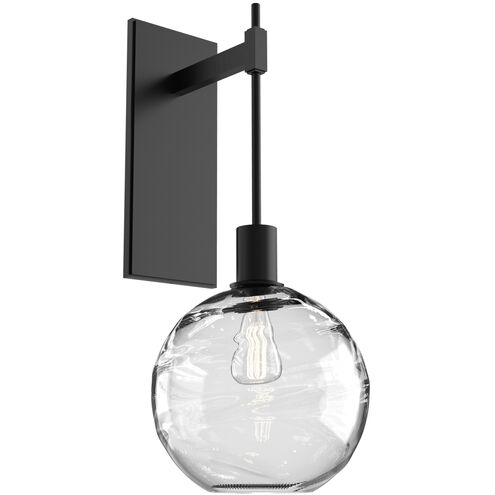 Terra 1 Light 9 inch Matte Black Indoor Sconce Wall Light in Terra Clear, Tempo