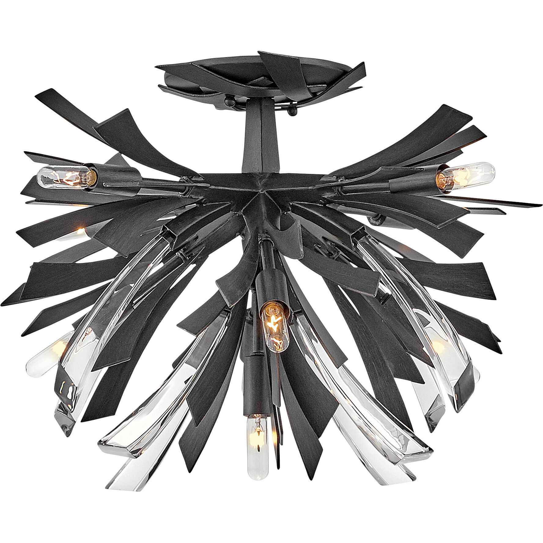 Vida LED 24 inch Brushed Graphite Foyer Light Ceiling Light, Semi-Flush Mount