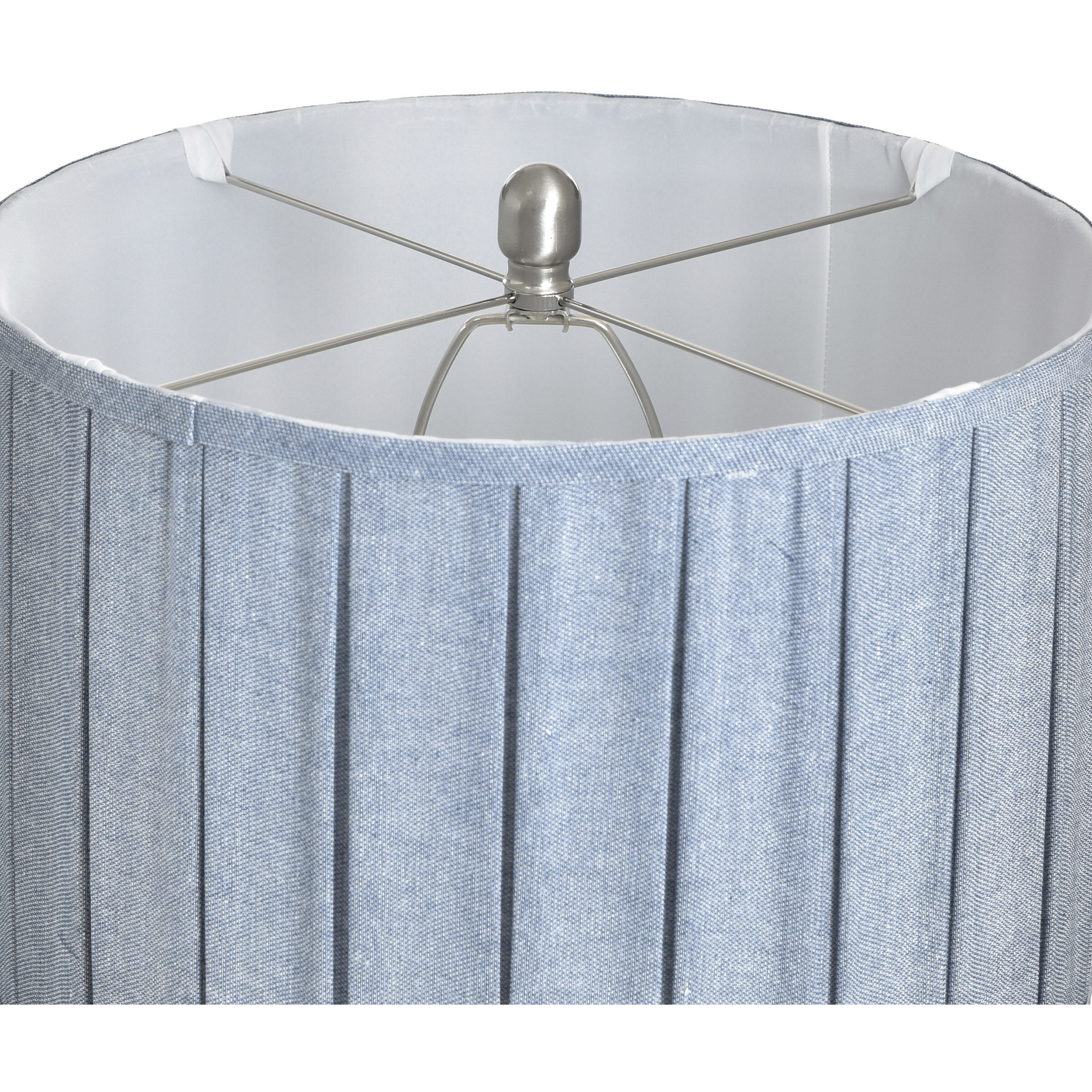 Cameron 30.5 inch 100 watt Lotus Silver and Blue Table Lamp Portable Light