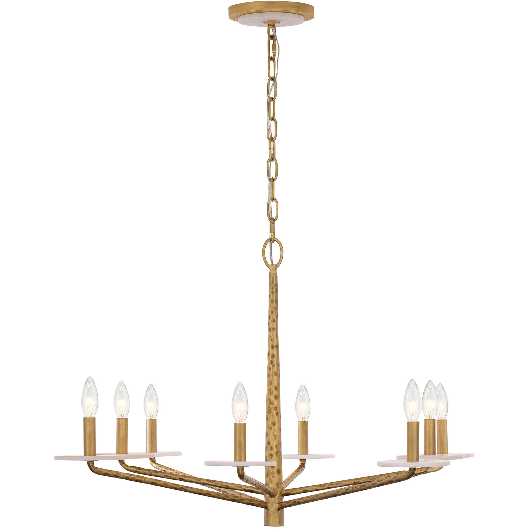 Judi 8 Light 38 inch Distressed Gold Chandelier Ceiling Light