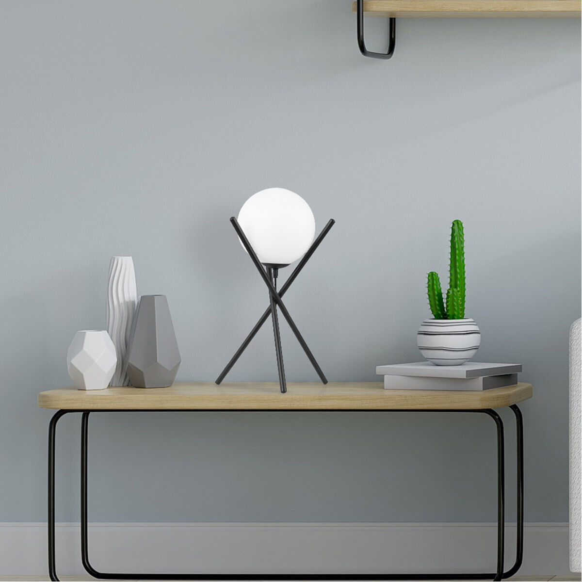 Salvezinas 19.2 inch 40 watt Matte Black Table Lamp Portable Light