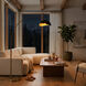 Luna Bella 92 inch 14 watt Weathered Brass Arc Floor Lamp Portable Light in Matte Black and Gold Steel