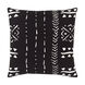 Mud Cloth 18 X 18 inch Black/White Pillow Cover