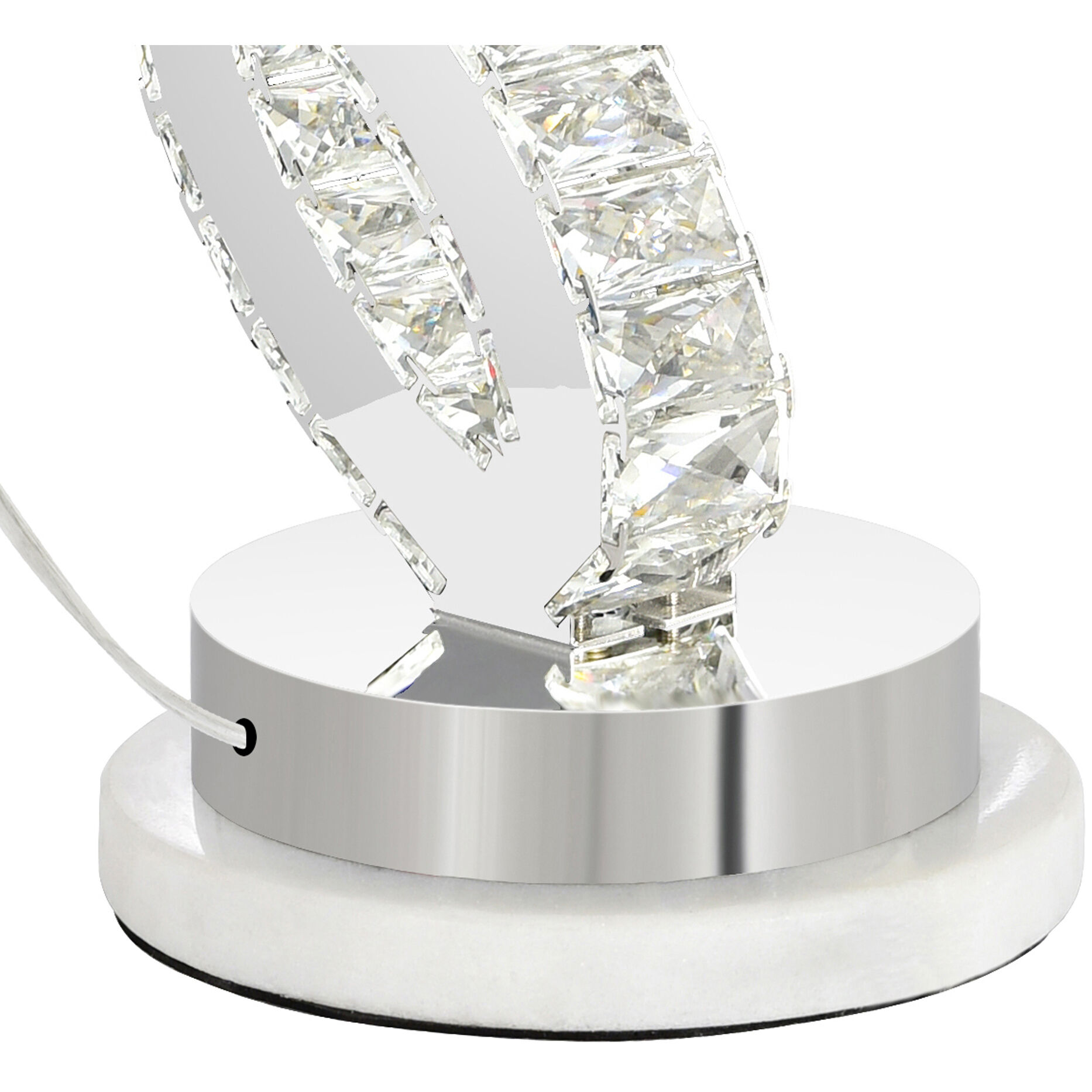 Balanced 23 inch 1.00 watt Chrome Table Lamp Portable Light