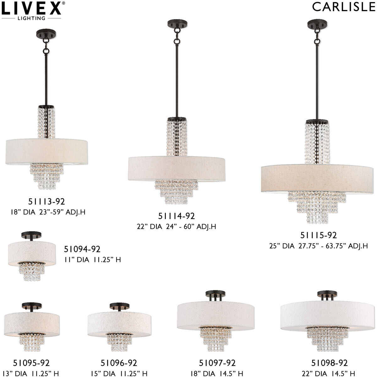 Carlisle 3 Light 31 inch English Bronze Linear Chandelier Ceiling Light