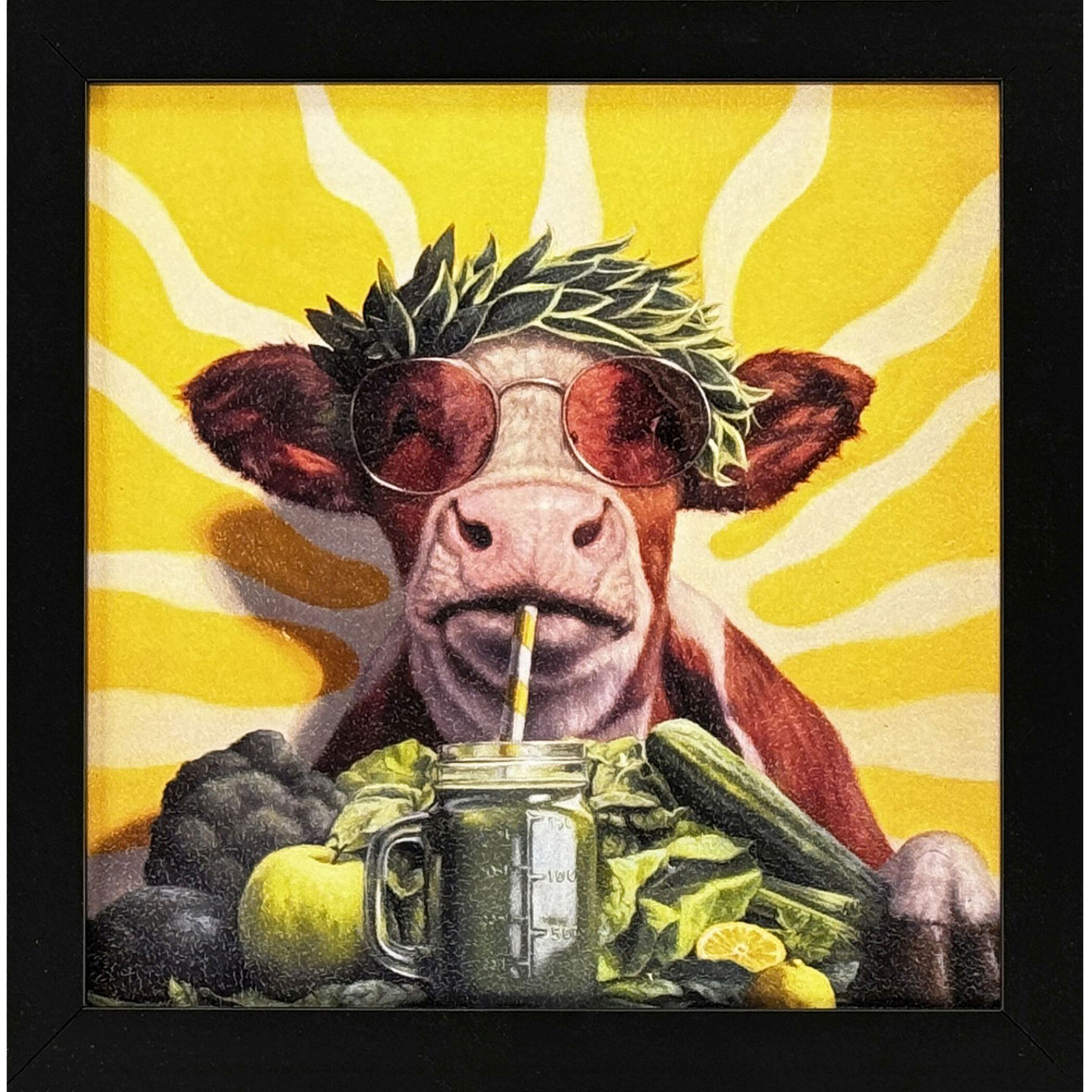 Health Guru 11 X 11 inch Non-Glass Framed Art, Propac