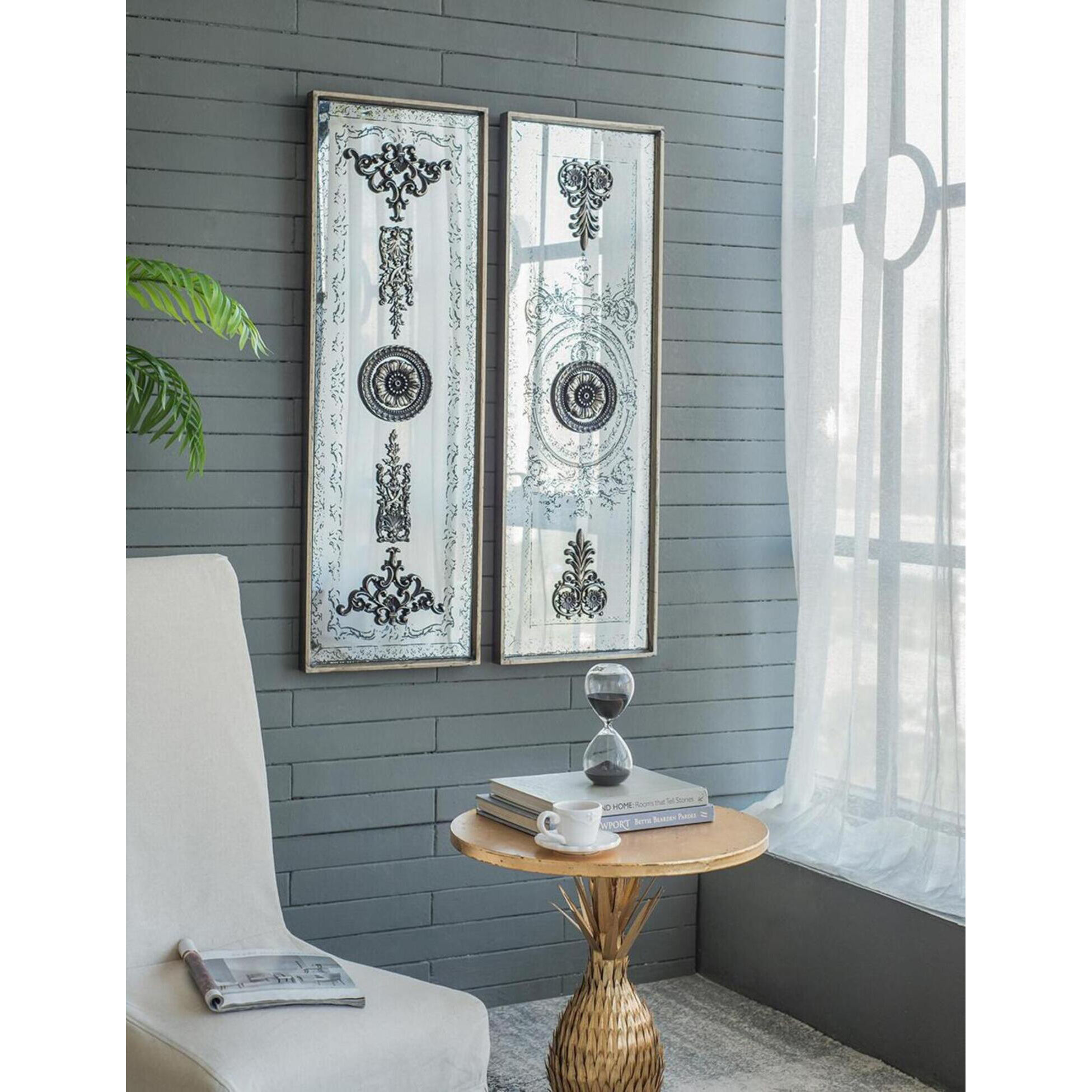 Doorways Bronze and Mirrored Wall Art, Set of 2