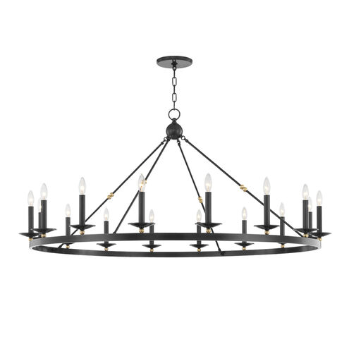 Allendale 16 Light 58 inch Aged Old Bronze Chandelier Ceiling Light