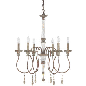 Zoe 6 Light 26 inch French Antique Chandelier Ceiling Light