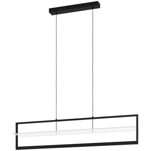 Farneta 1 Light 0.86 inch Structured Black Linear Pendant Ceiling Light