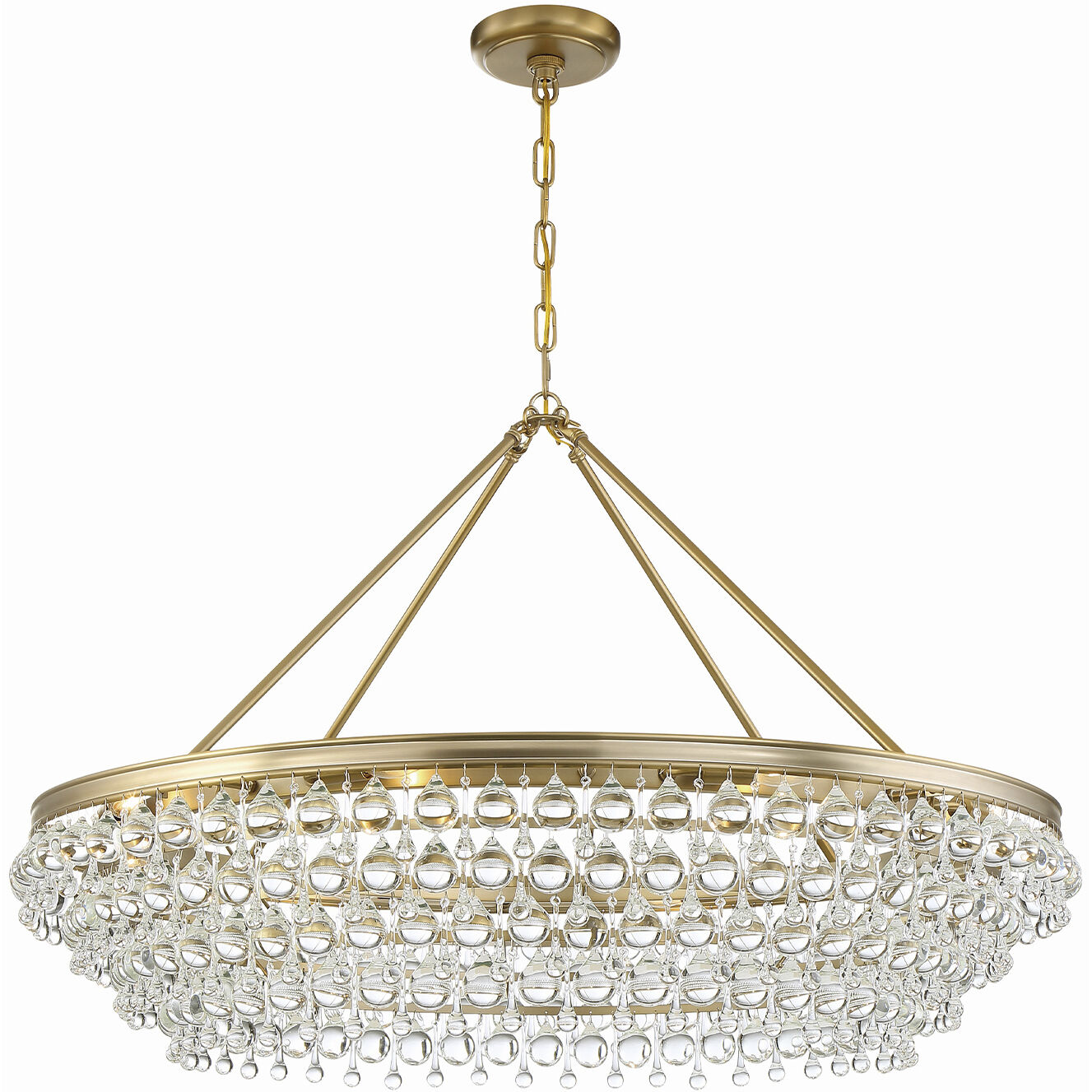 Calypso 8 Light 40 inch Vibrant Gold Chandelier Ceiling Light