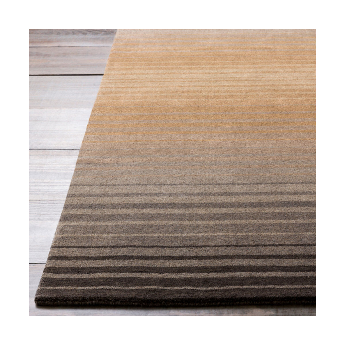 Indus Valley 96 X 60 inch Beige/Camel/Taupe/Charcoal Rugs, Wool