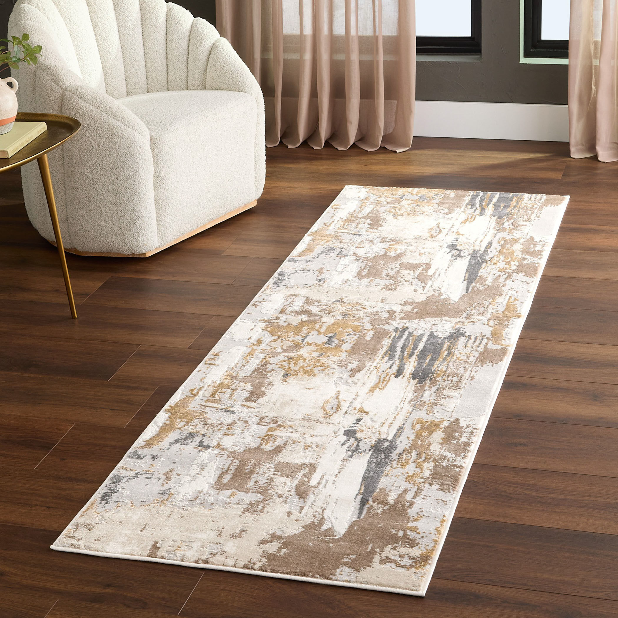 Veleka Gray and Gold Indoor Rug