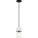 Marmor 1 Light 4.5 inch Matte Black and White Marble Pendant Ceiling Light