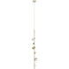 Geode LED 7.13 inch Brushed Gold Pendant Ceiling Light