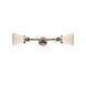 Franklin Restoration Small Cone LED 6 inch Antique Copper Bath Vanity Light Wall Light in Matte White Glass, Franklin Restoration