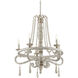 Helena 5 Light 28 inch Provence with Gold Accents Chandelier Ceiling Light
