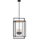 Ian K. Fowler Halle 4 Light 16 inch Aged Iron Outdoor Hanging Lantern, Medium