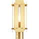 Utrecht 1 Light 16 inch Satin Brass Outdoor Post Top Lantern