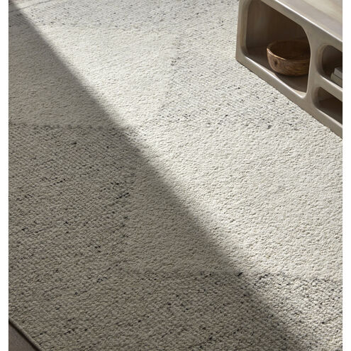 Peru 108 X 72 inch Light Silver / Off-White / Silver / Slate Handmade Rug in 6 x 9