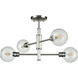 Ocean Drive 4 Light 22 inch Satin Nickel And Chrome Semi-flush Mount Ceiling Light