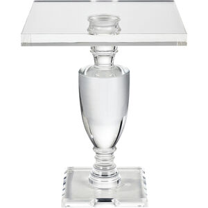 Jacobs 26 X 20 inch Clear Accent Table, Pedestal