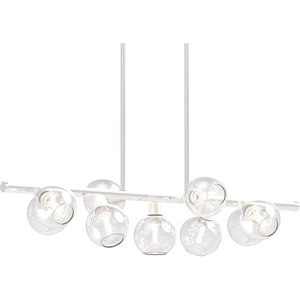 Ocean Drive 9 Light 36 inch Satin Nickel and Graphite Linear Ceiling Light