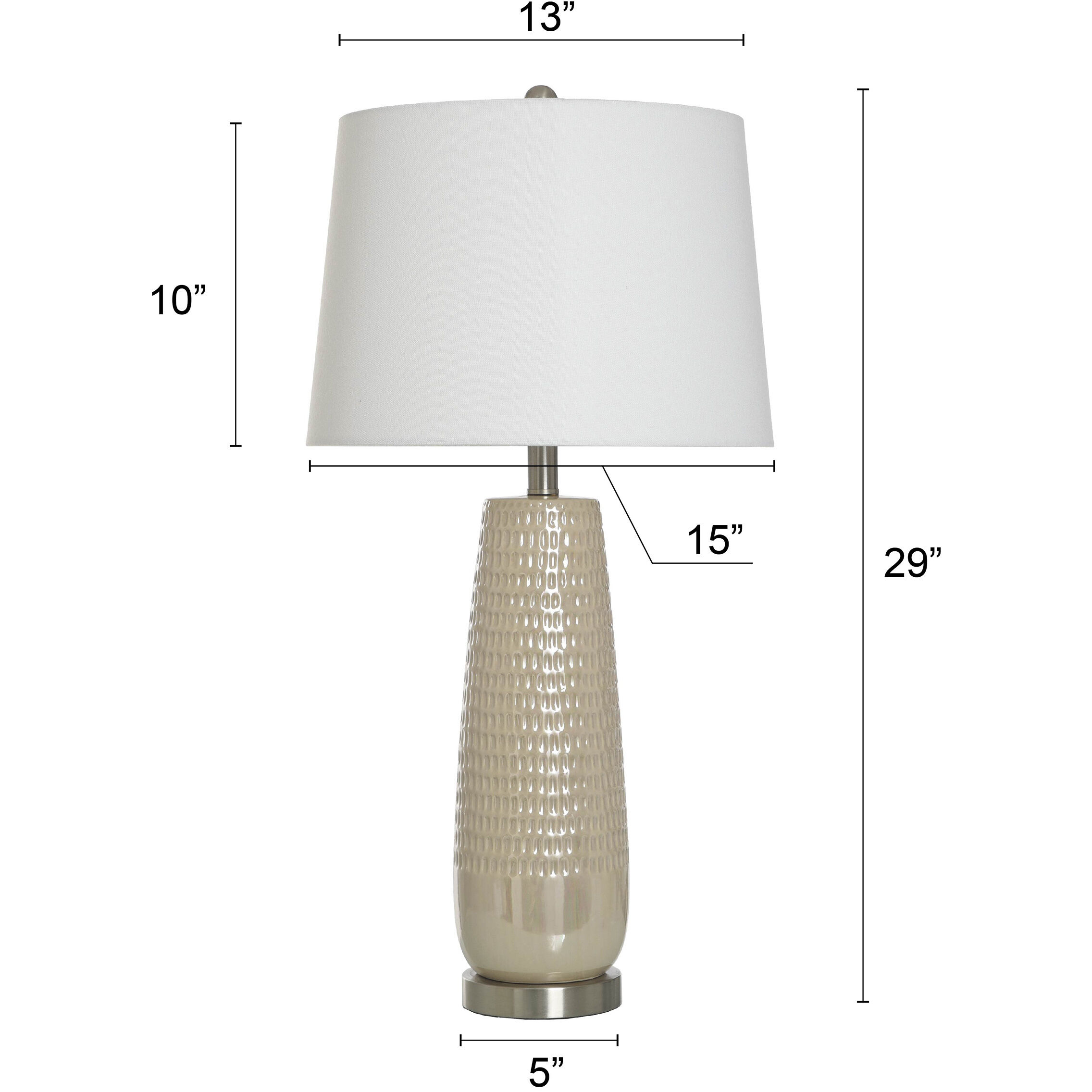 Starlite 29 inch 150.00 watt Cream Table Lamp Portable Light