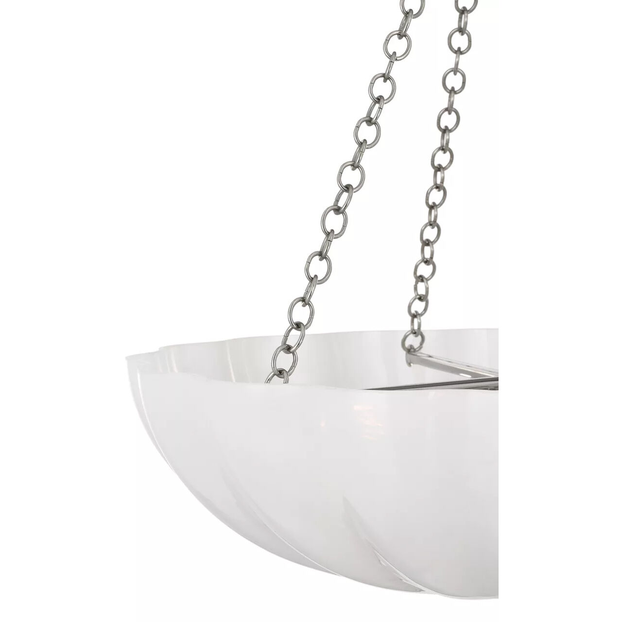 AERIN Rosehill LED 28 inch Polished Nickel Bowl Chandelier Ceiling Light