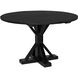 Criss-Cross 48 X 48 inch Hand Rubbed Black Dining Table, Round