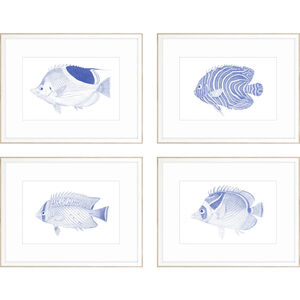Animals Blue and White Framed Art