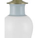Kora 32 inch 150 watt White and Light Blue Table Lamp Portable Light