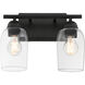Wallinger 2 Light 13 inch Matte Black Vanity Light Wall Light