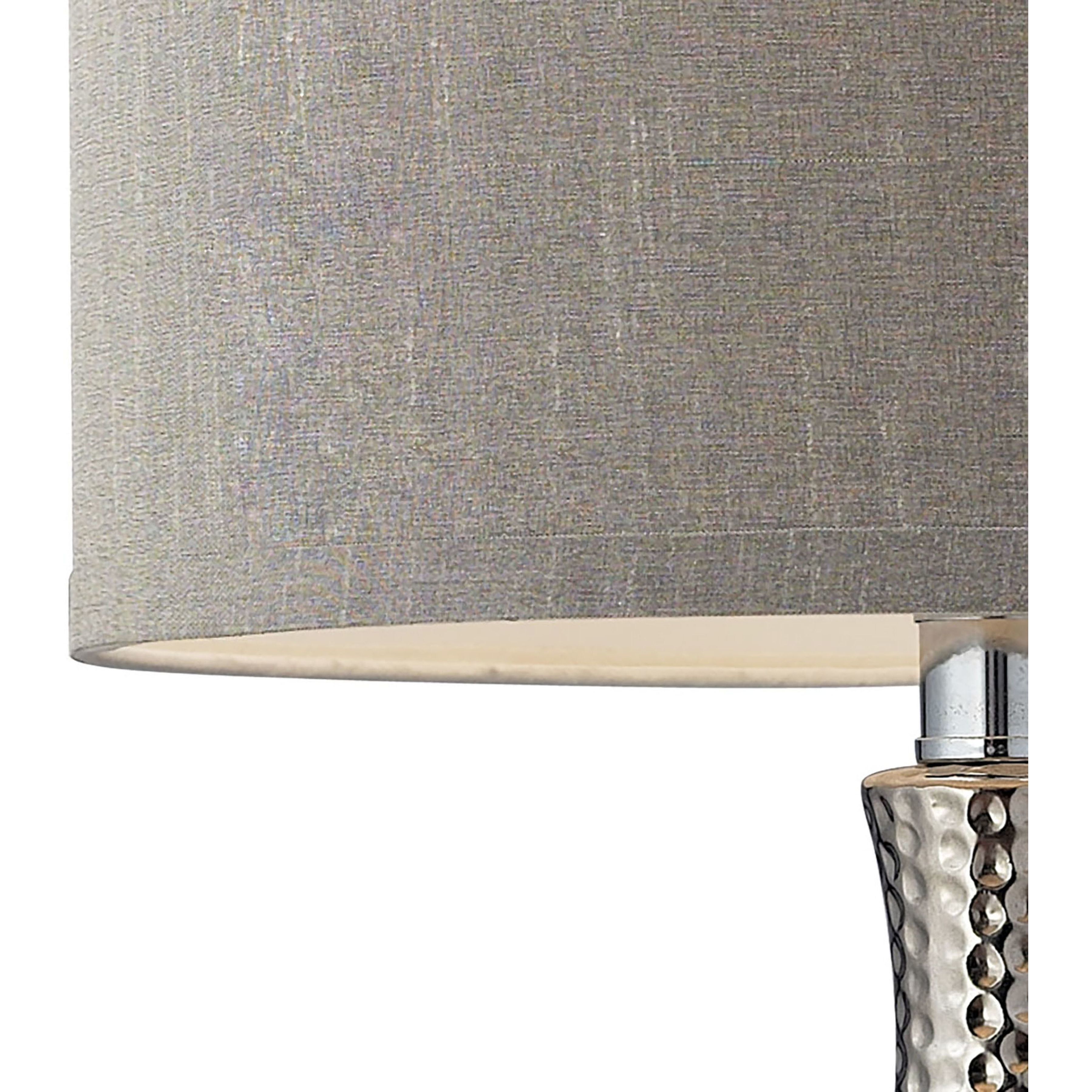 Hammered Chrome 21.5 inch 60 watt Chrome Table Lamp Portable Light