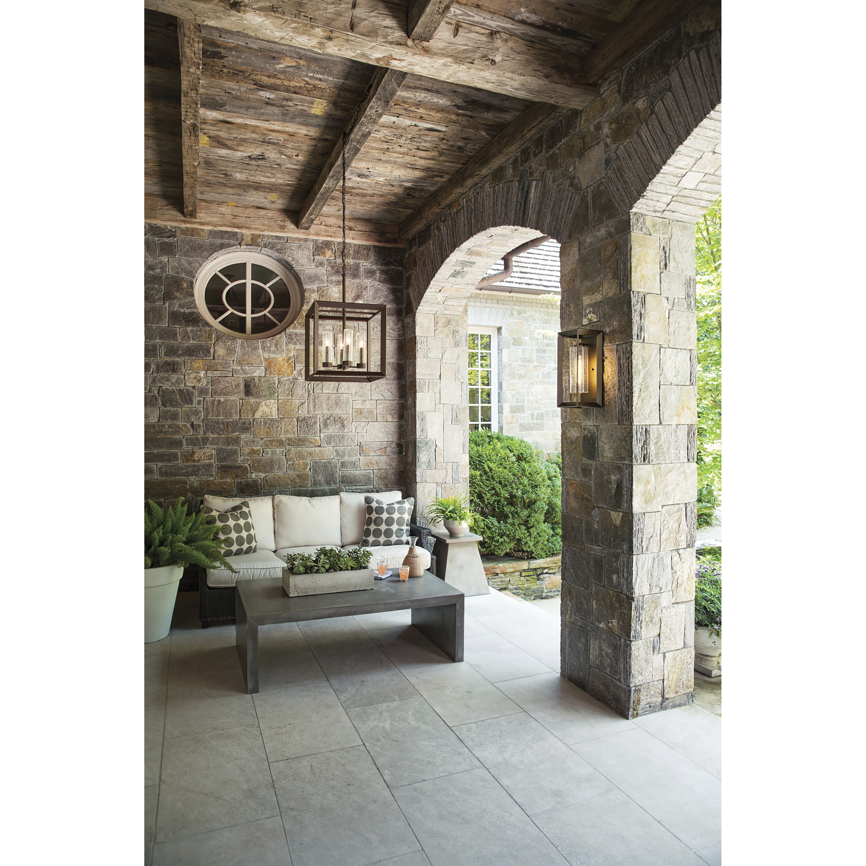 Open Air Rhodes LED 18 inch Warm Bronze Outdoor Hanging