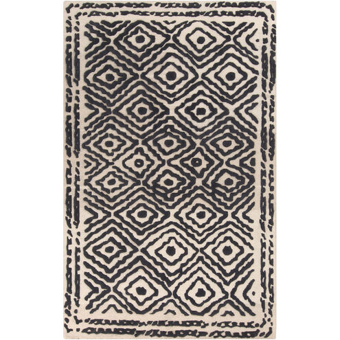 Atlas 96 X 60 inch Charcoal, Beige Rug