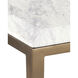 Oblique 20.5 X 16 inch Natural and Antique Brass Side Table