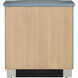 Maya Lacquered Blue Linen/Washed Mahogany Chest