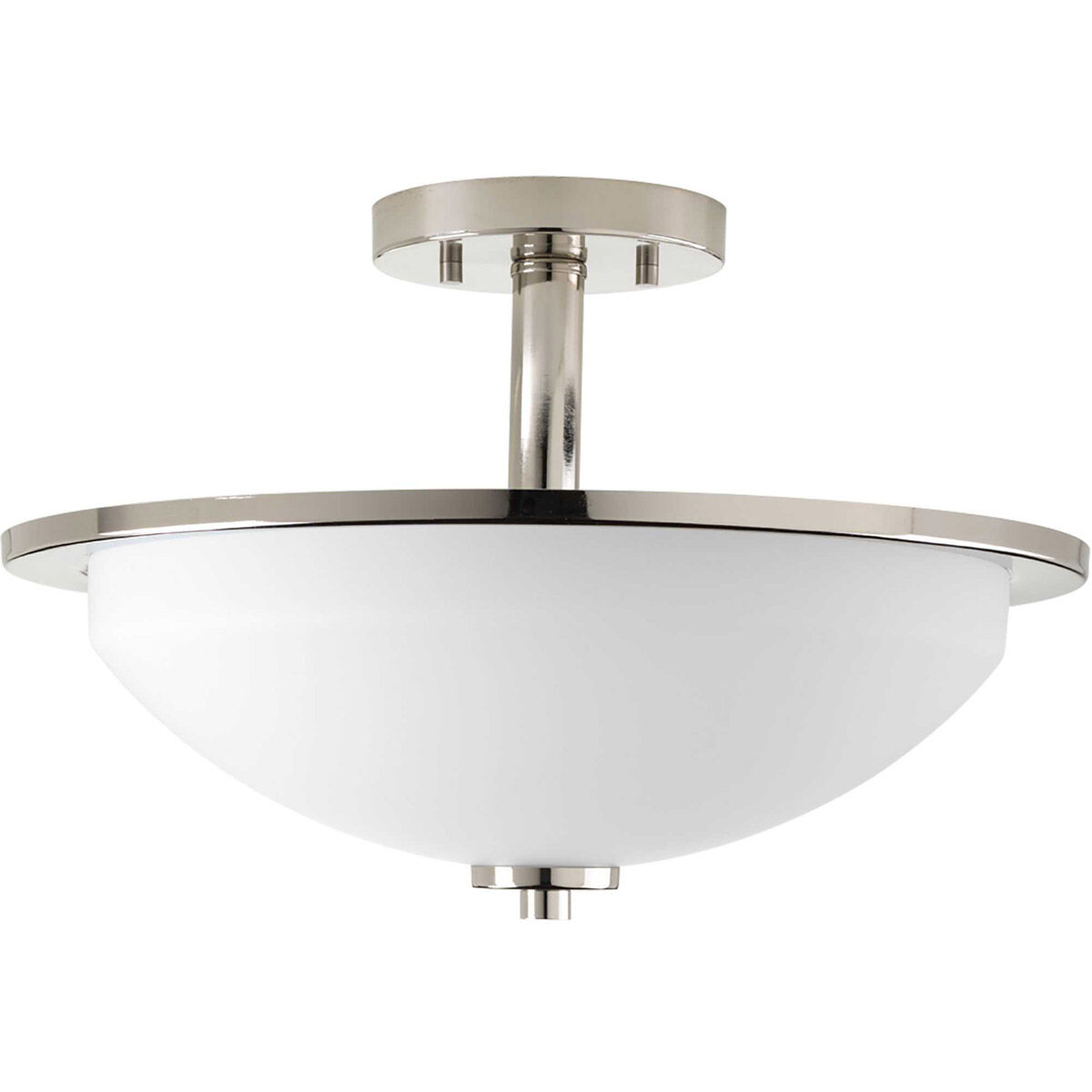 Replay 2 Light 15 inch Polished Nickel Semi-Flush Mount Ceiling Light