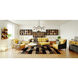 Redding LED 45 inch Matte Black with White and Brass Accent Chandelier Pendant Ceiling Light