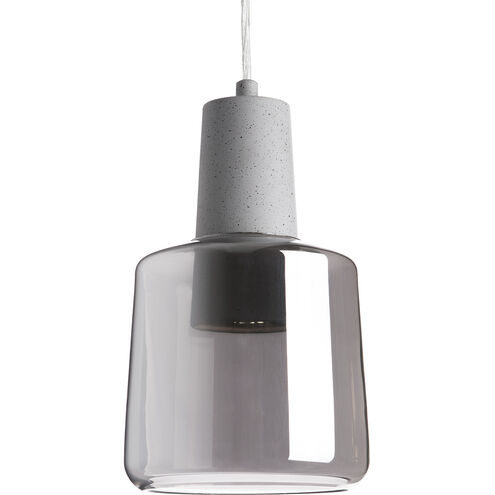 Samson LED 5.88 inch Smoked Pendant Ceiling Light in Smoked Glass